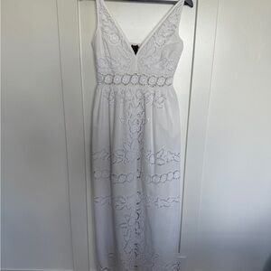 Elegant White Lace Dress